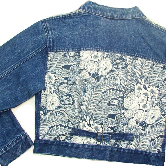 Ralph Lauren Jackets & Blazers - Vintage Ralph Lauren Denim Floral Print Jacket